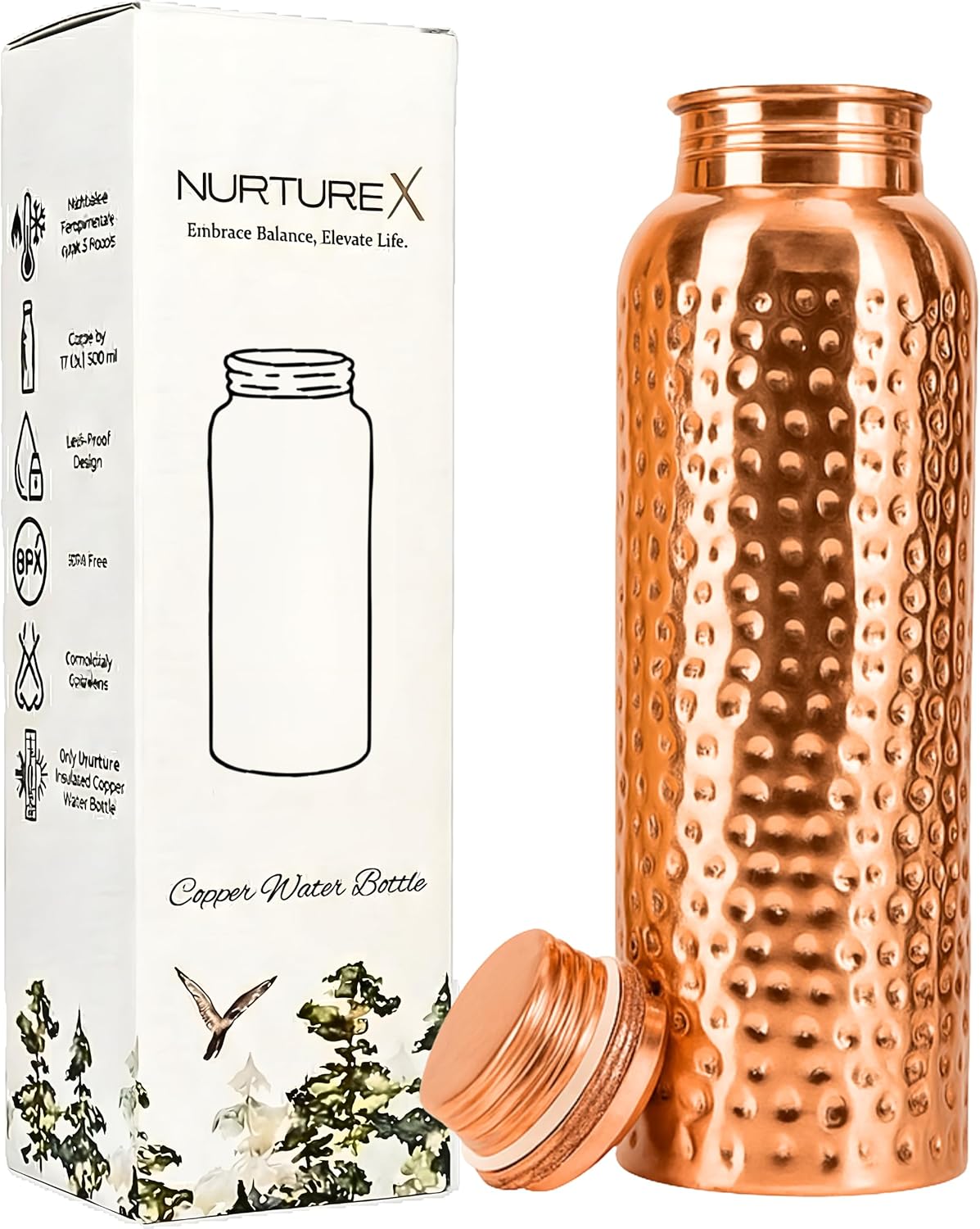 Botella de Agua de Cobre NurtureX