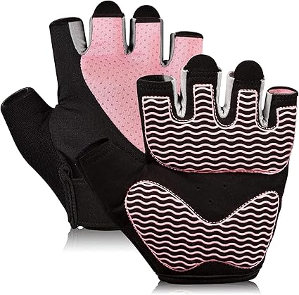 Guantes de gimnasio - Guantes de entrenamiento transpirables sin dedos para levantamiento de pesas, ciclismo y más