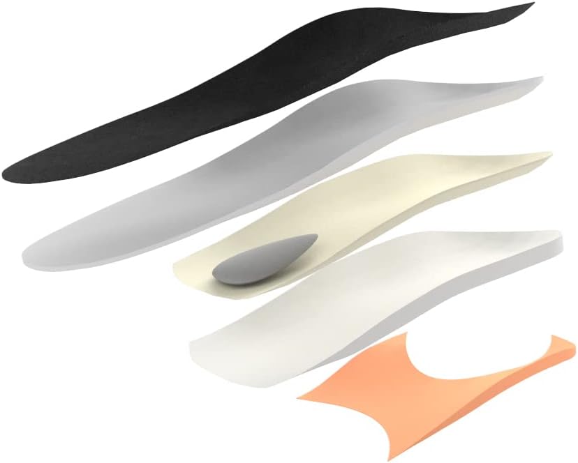 KINGMED Plantillas Pronadoras para Hombres para Rodilla y Talón - Supinación Plantilla Ortopédica con Soporte de Arco Metatarsal Termoplástico