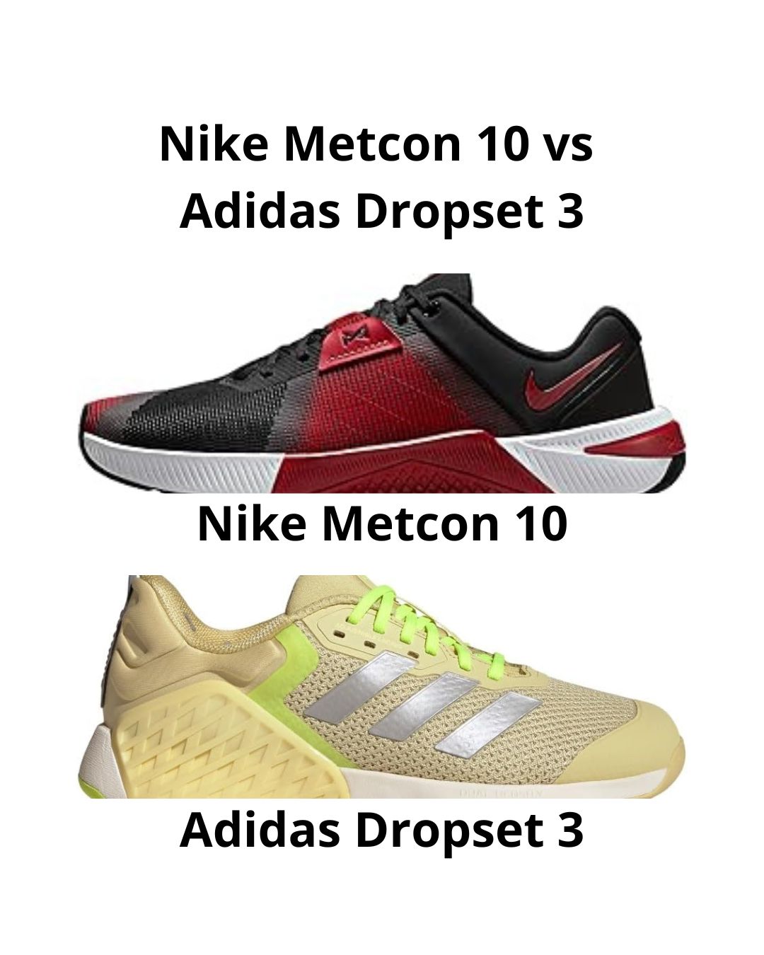 Nike Metcon 10 vs Adidas Dropset 3